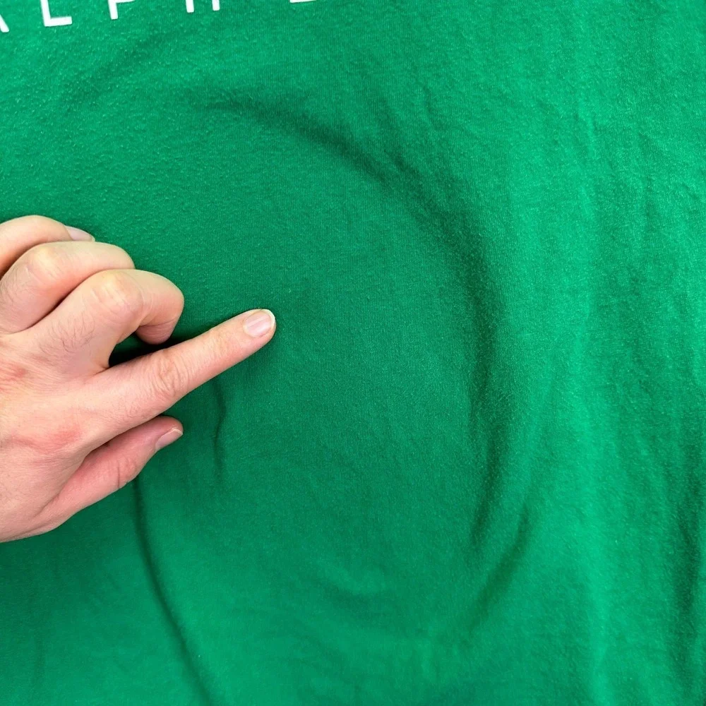 Polo Ralph Lauren Tshirt Mens XL‎ Green Crewneck Preppy Lounge Active Everyday